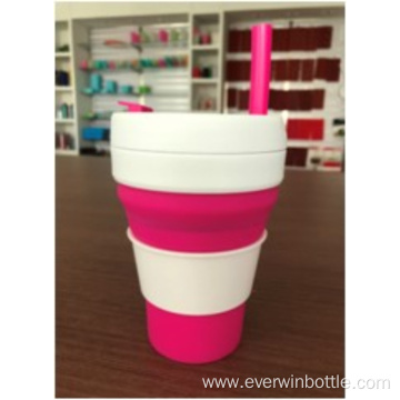 475mL Foldable Solid Color Silicone Cup